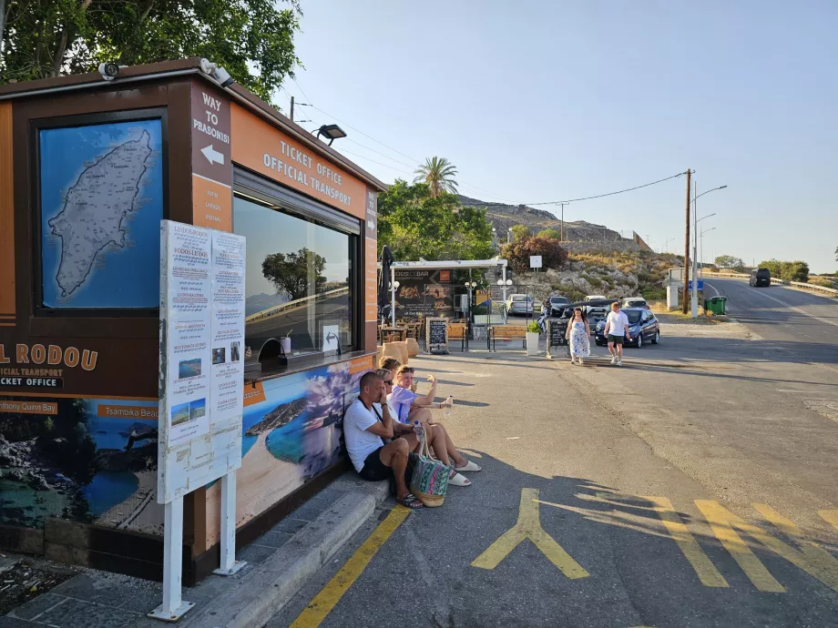 Vente de billets d'autobus, Lindos