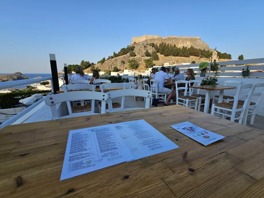 Restaurant sur le toit de Lindos