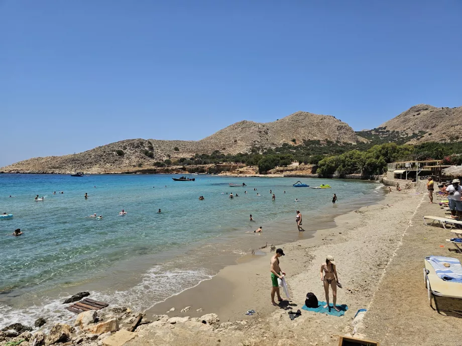 Entrée de l'eau, plage de Pondamos