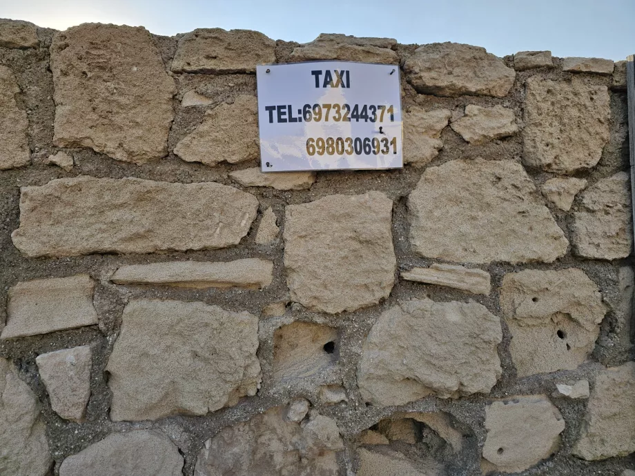 Numéro de téléphone du taxi