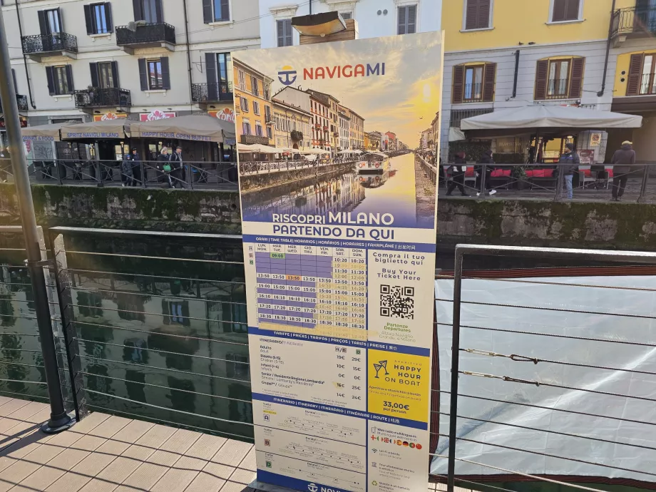 Promenade en bateau sur les Navigli