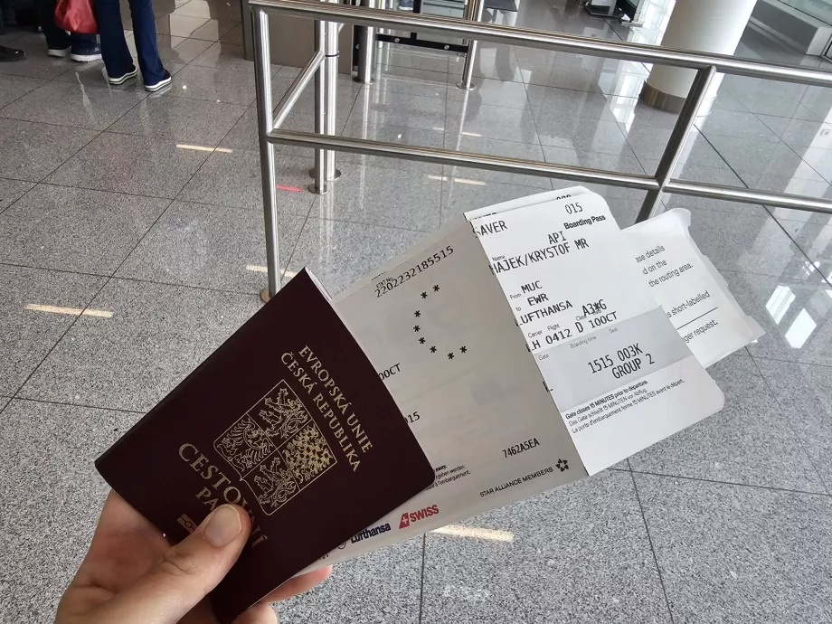 Carte d'embarquement en classe affaires