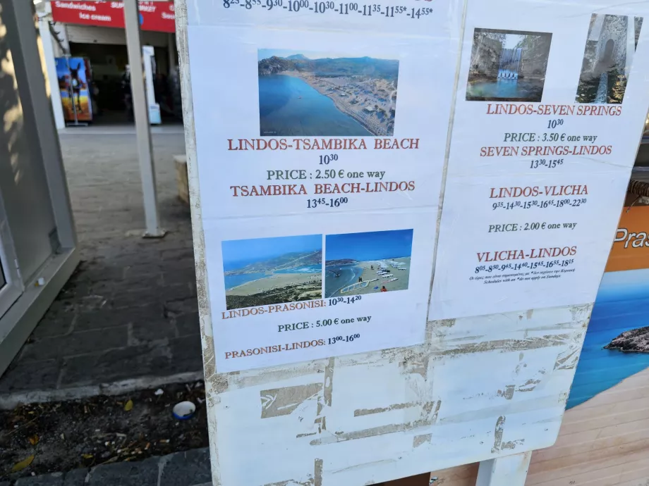 Horaires Lindos