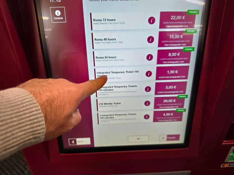 Achat d'un billet unique