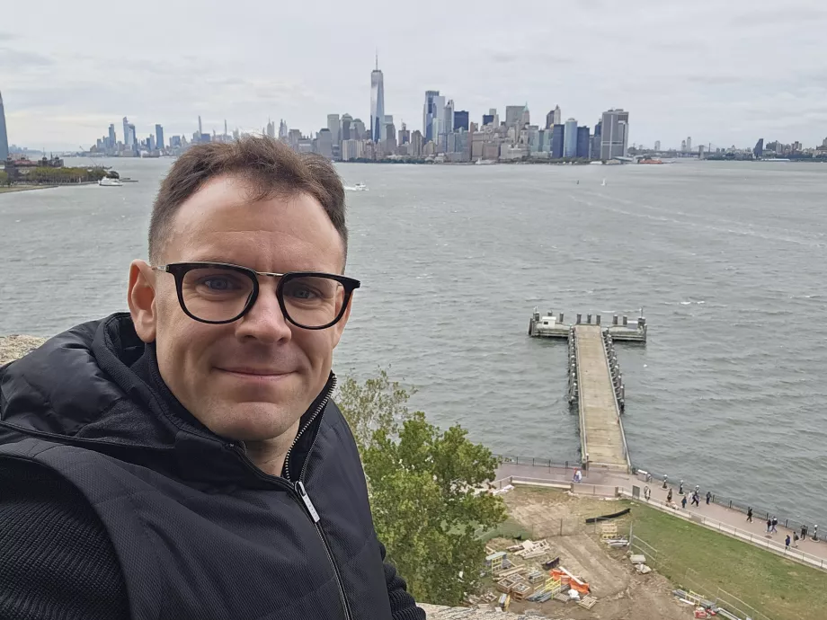 Moi à l'affût - Statue de la Liberté