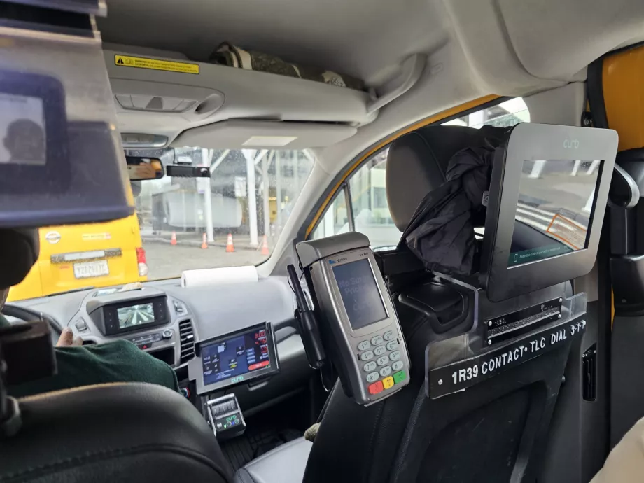 Trajet en taxi jaune