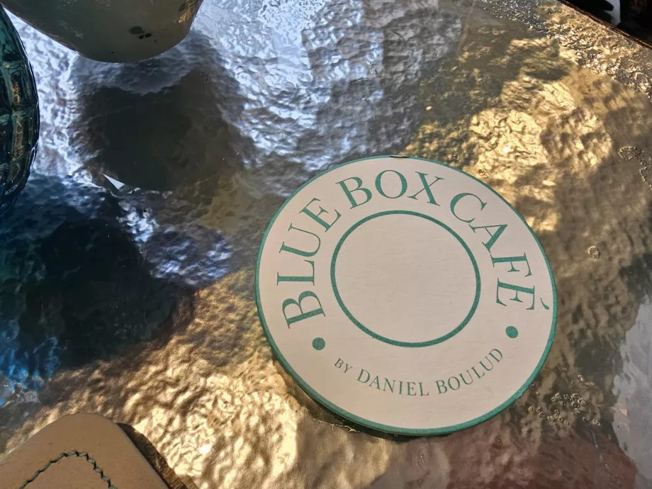 Boîte bleue, sous-verre