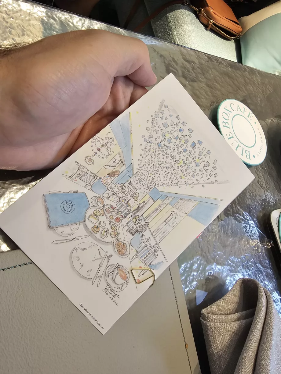 Boîte bleue, carte postale