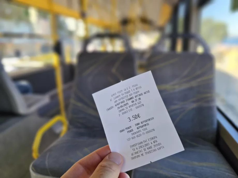 Billet d'autobus D.E.S. Roda