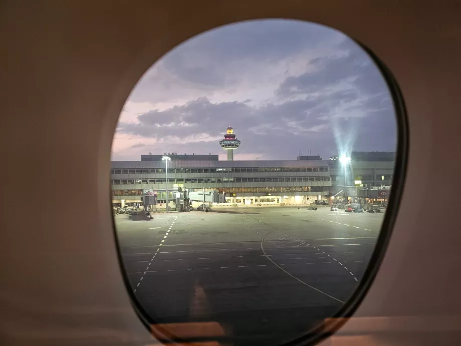 Avant le départ de l'aéroport de Singapour