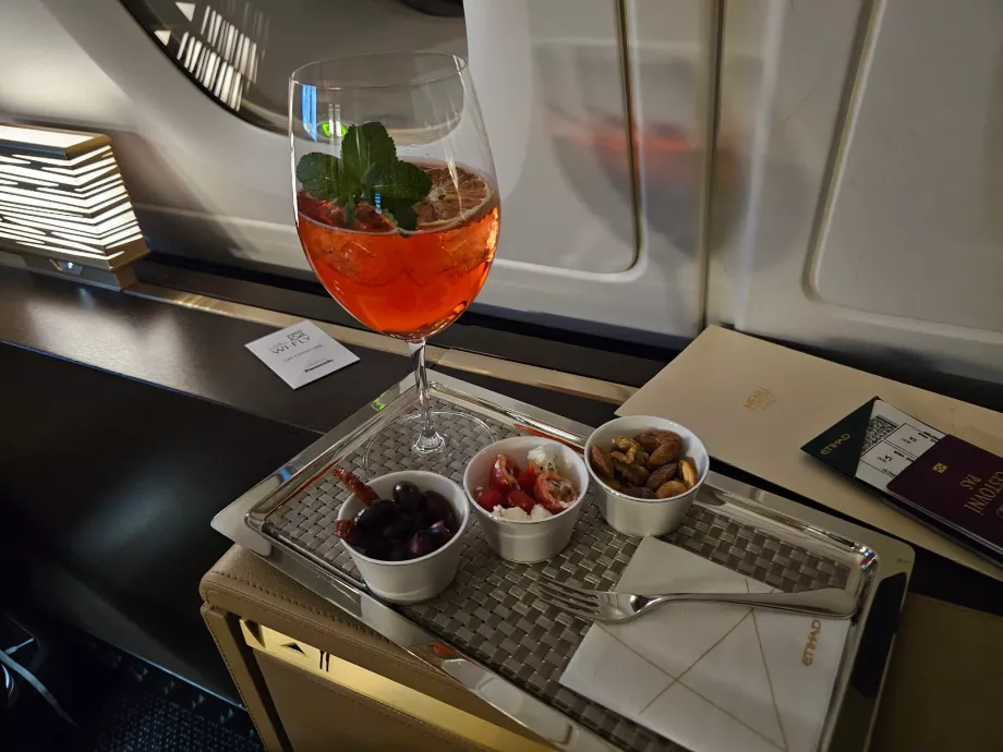 Un cocktail pendant le vol