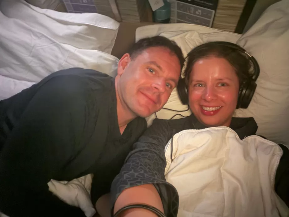 Nous avant d'aller nous coucher – à gauche, l'appartement 3A ; à droite, l'appartement 4A