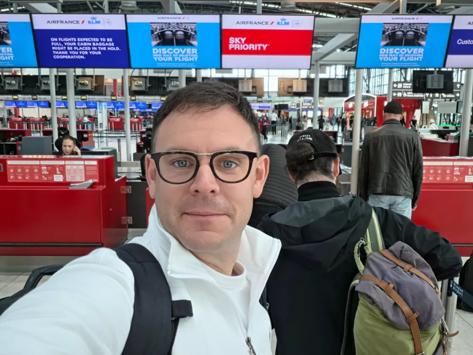 Enregistrement pour un vol à Prague