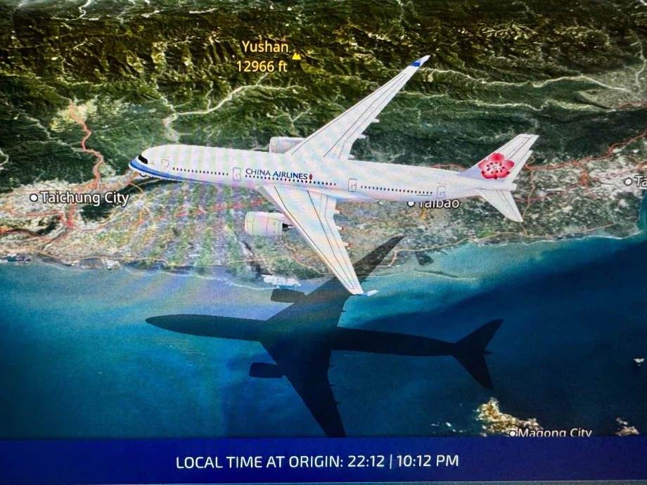 Les avions de China Airlines sur la carte