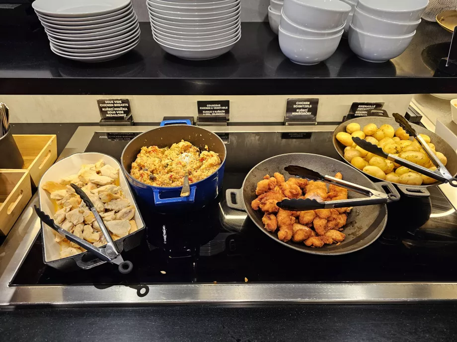 Menu de midi, repas chauds