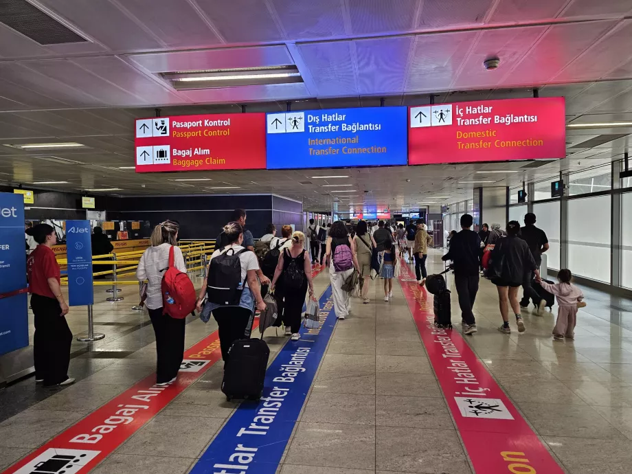 Transfert entre les vols, aéroport d'Istanbul SAW