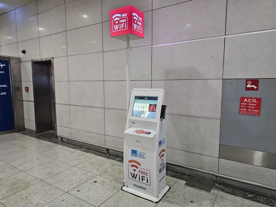 Kiosque pour le mot de passe de l'internet wi-fi
