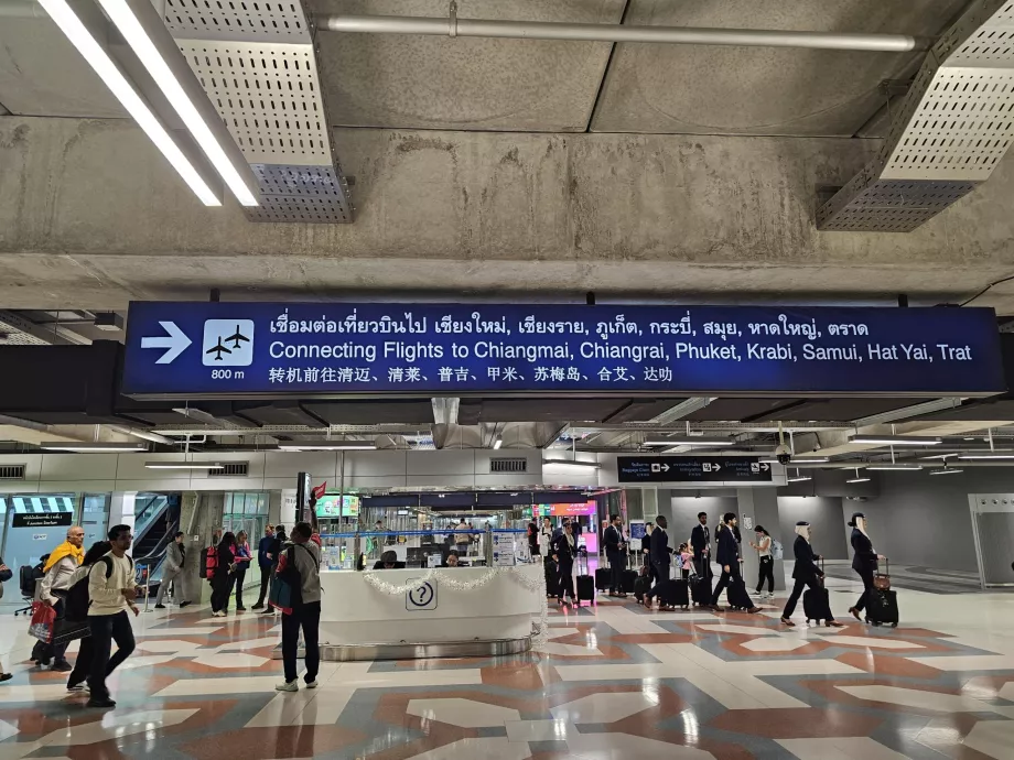 Transfert des vols internationaux vers les vols intérieurs